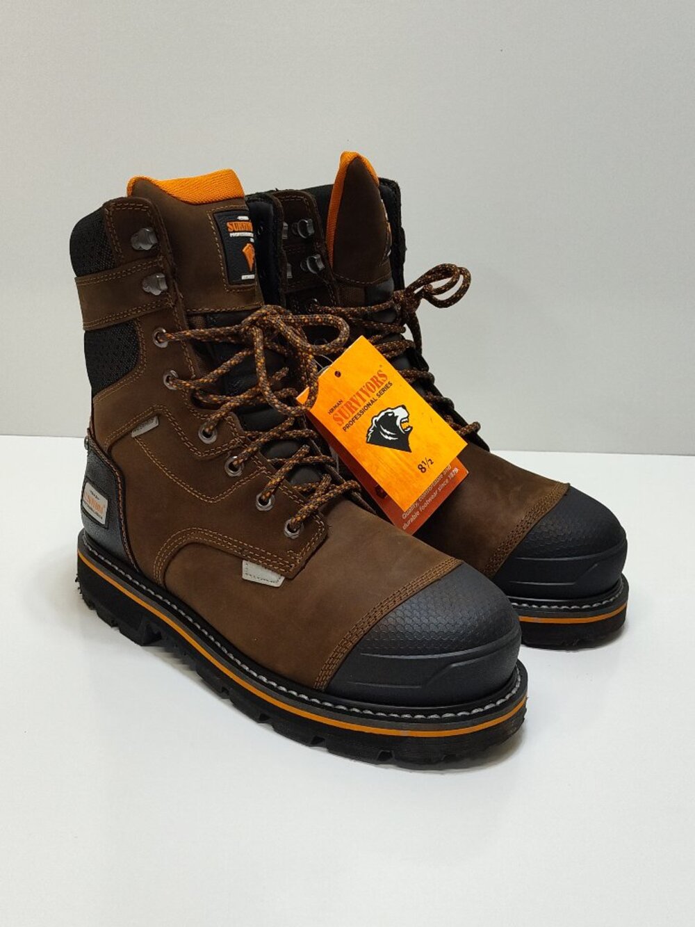 Herman Survivors Dozier Mens US 8.5 Steel Toe Leather Work Boots Waterproof NWT